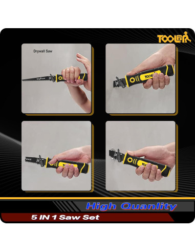 Sierra de Mano TOOLAN 6" 5 en 1 con Cuchillas Intercambiables