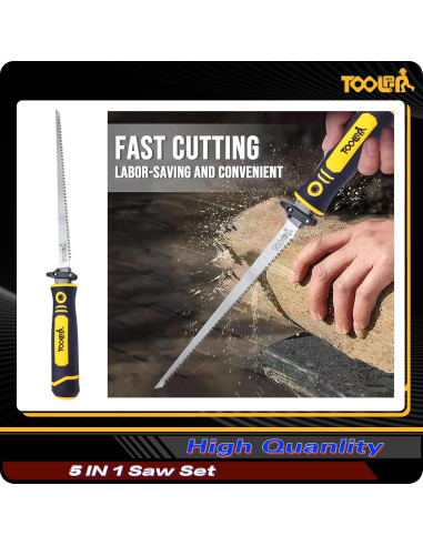 Sierra de Mano TOOLAN 6" 5 en 1 con Cuchillas Intercambiables