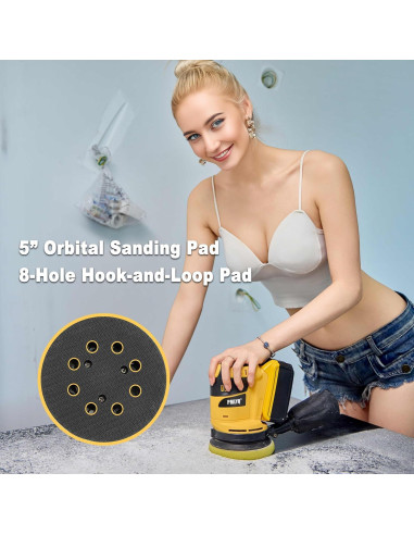 Lijadora Orbital PMLYQ 20V 6 Velocidades 5" Sin Batería