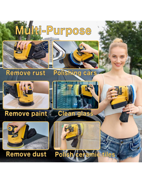 Lijadora Orbital PMLYQ 20V 6 Velocidades 5" Sin Batería Lijadora Orbital PMLYQ 20V 6 Velocidades 5" Sin Batería