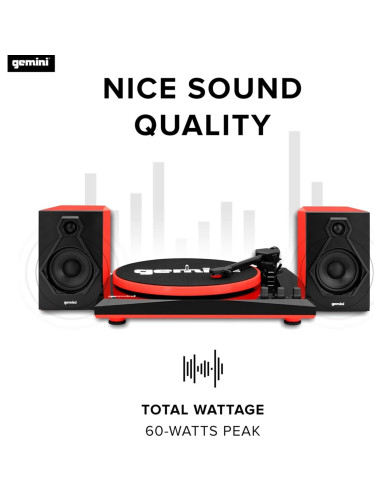 Giradiscos Gemini Sound TT-900 3 Velocidades Bluetooth 50W