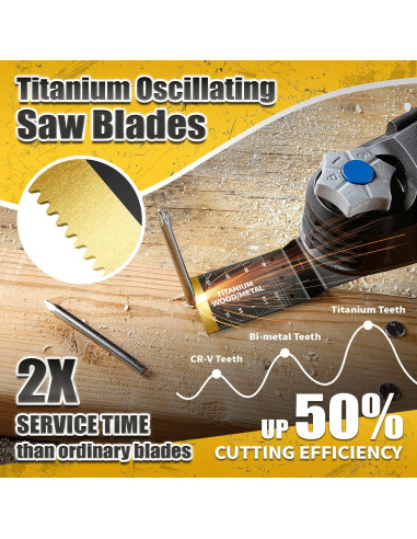 Kit 20 Hojas Oscilantes Hiinny para Madera y Metal