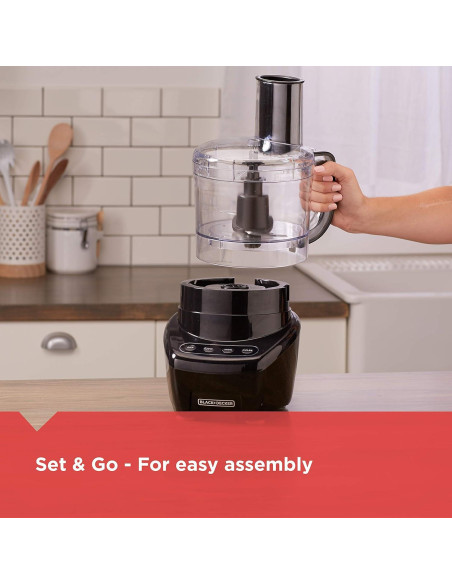 Procesador de Alimentos BLACK+DECKER 8 Tazas 450W Acero Inoxidable Procesador de Alimentos BLACK+DECKER 8 Tazas 450W Acero Inoxidable