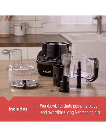 Procesador de Alimentos BLACK+DECKER 8 Tazas 450W Acero Inoxidable Procesador de Alimentos BLACK+DECKER 8 Tazas 450W Acero Inoxidable