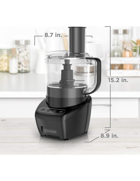 Procesador de Alimentos BLACK+DECKER 8 Tazas 450W Acero Inoxidable Procesador de Alimentos BLACK+DECKER 8 Tazas 450W Acero Inoxidable