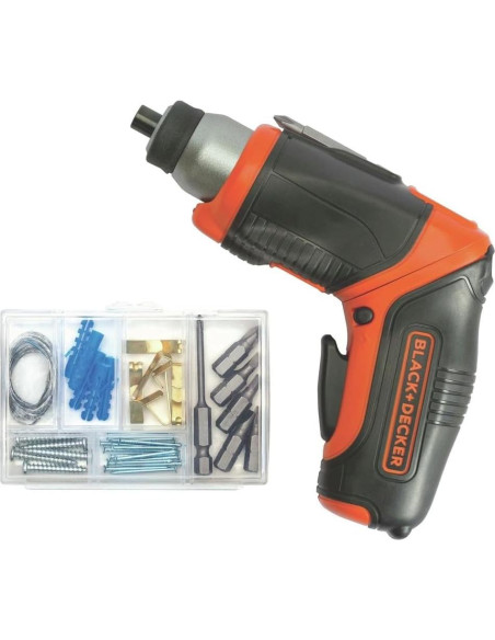 Destornillador Inalámbrico Black & Decker 4V MAX + Caja 40,64 cm Destornillador Inalámbrico Black & Decker 4V MAX + Caja 40,64 cm