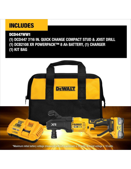Taladro Inalámbrico DEWALT 20V MAX XR 7,62 kg con Cargador Taladro Inalámbrico DEWALT 20V MAX XR 7,62 kg con Cargador