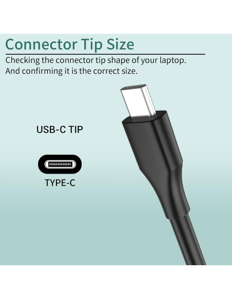 Cargador USB C 45W Yenyoh para Chromebook HP Dell Acer Cargador USB C 45W Yenyoh para Chromebook HP Dell Acer