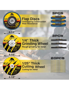 26 Paquetes Discos de Corte y Esmeril 4.5" PRETEC 2