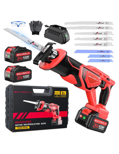 Sierra Recíproca Inalámbrica SOARFLY 21V con 2 Baterías 4.0Ah
