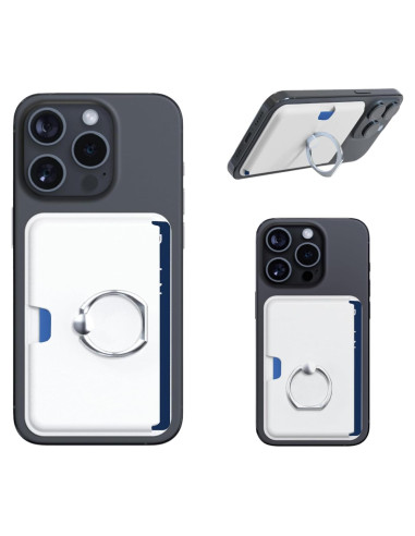 Billetera Magnética BINOCS para iPhone 15/14/13/12 Blanca