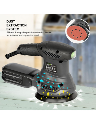 Lijadora Orbital GALAX PRO 300W 6 Velocidades 12.45cm
