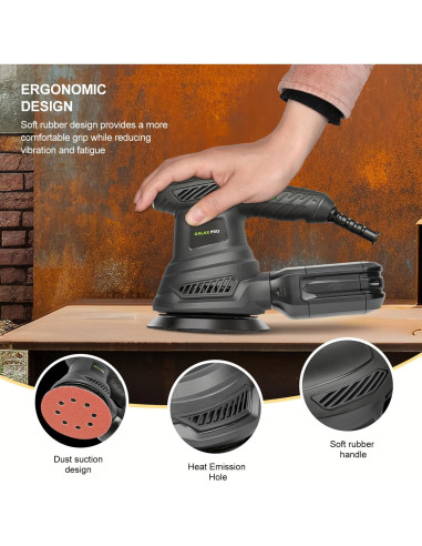 Lijadora Orbital GALAX PRO 300W 6 Velocidades 12.45cm