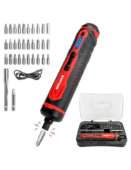 Destornillador Eléctrico KITLUCK 4V Inalámbrico 31 Puntas Destornillador Eléctrico KITLUCK 4V Inalámbrico 31 Puntas