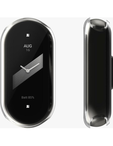 Funda Silicona TPU KW-Mobile para Xiaomi Mi Band 8 - Transparente/Oro