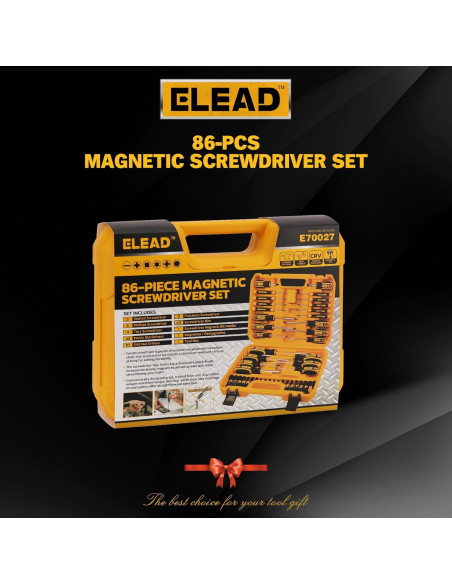 Juego de Destornilladores Magnéticos ELEAD 86 Piezas Ergonómico Juego de Destornilladores Magnéticos ELEAD 86 Piezas Ergonómico