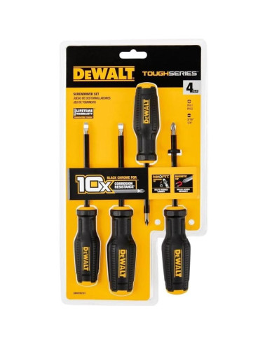 Juego de destornilladores Dewalt TOUGHSERIES 4 piezas