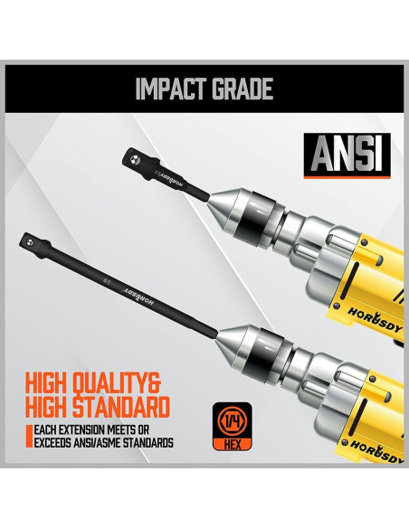 Adaptadores de Enchufe de Impacto HORUSDY 6 Piezas 3 y 6" Adaptadores de Enchufe de Impacto HORUSDY 6 Piezas 3 y 6"