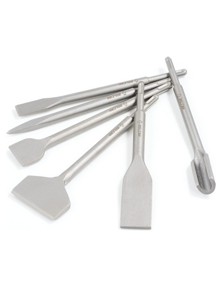 Juego de Cinceles ZELCAN SDS Plus 6 Piezas para Concreto Juego de Cinceles ZELCAN SDS Plus 6 Piezas para Concreto