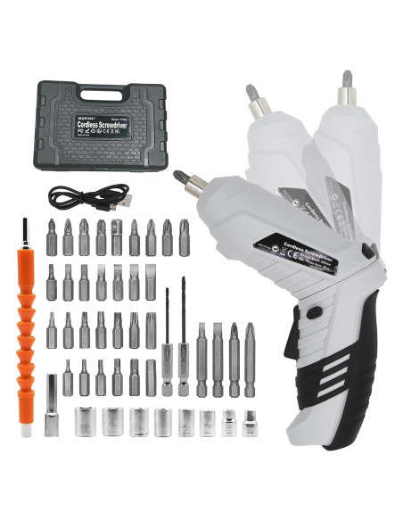 Destornillador Inalámbrico MQFORU 3.6V 47 en 1 con Luz LED Destornillador Inalámbrico MQFORU 3.6V 47 en 1 con Luz LED