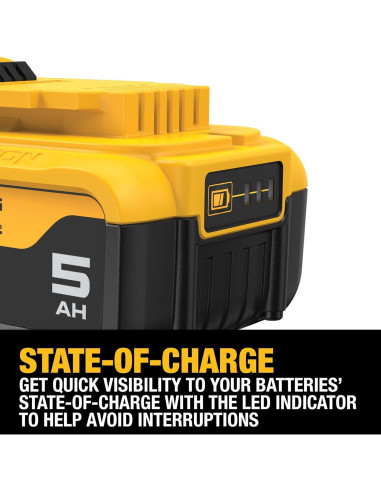 Batería DEWALT 20V MAX 5Ah Ión de Litio DCB205