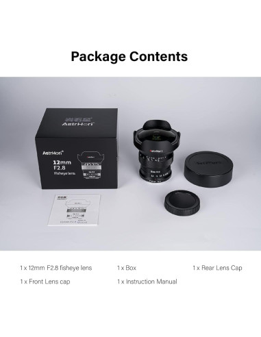 Lente Fisheye AstrHori 12mm F2.8 para Nikon Z - Ultra Gran Angular