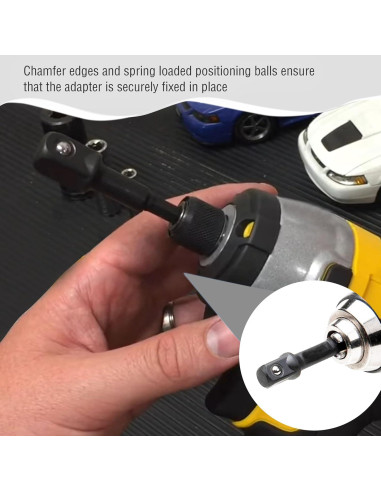 Adaptadores DeWalt DW2541IR 3 piezas 1/4, 3/8 y 1/2 pulgadas