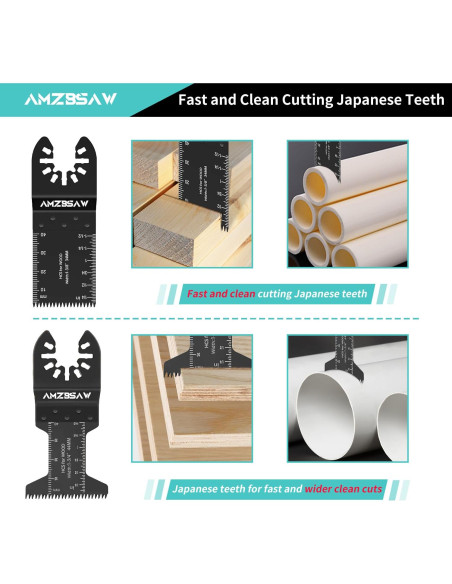 30 Piezas Hojas de Sierra Oscilante AMZBSAW para Madera y Metal 30 Piezas Hojas de Sierra Oscilante AMZBSAW para Madera y Metal