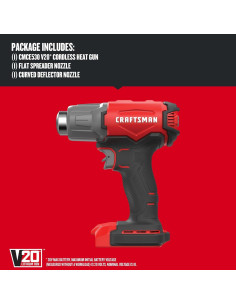 Pistola de Calor Inalámbrica CRAFTSMAN V20 950C Compacta 2
