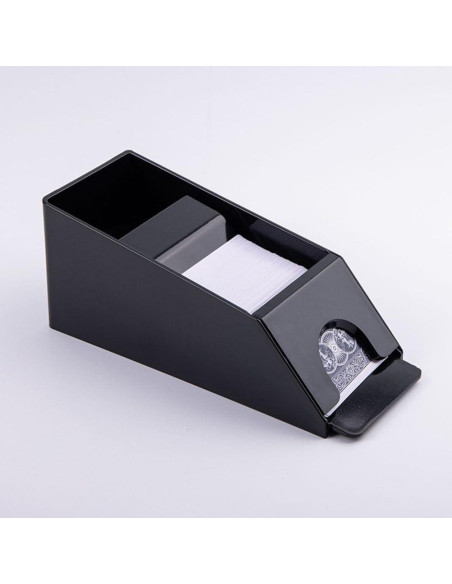 Zapato de cartas acrílico Abaodam para 6 mazos, 29x10cm, negro Zapato de cartas acrílico Abaodam para 6 mazos, 29x10cm, negro