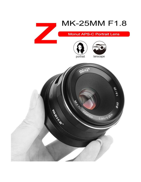 Lente Gran Angular Meike MK 25mm F1.8 para Nikon Z-Montaje Lente Gran Angular Meike MK 25mm F1.8 para Nikon Z-Montaje