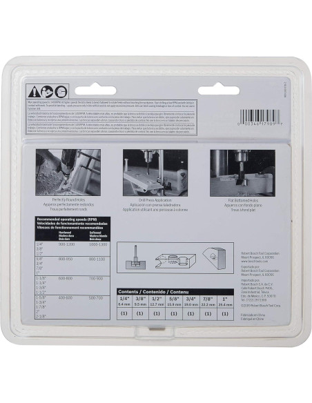 Juego de Brocas Forstner Bosch FB700 7 Piezas Acero Cromo Juego de Brocas Forstner Bosch FB700 7 Piezas Acero Cromo