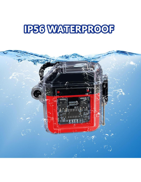Encendedor Eléctrico FUDIDU K35 a Prueba de Agua Rojo Encendedor Eléctrico FUDIDU K35 a Prueba de Agua Rojo