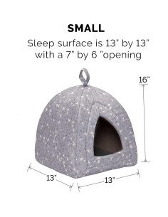 Cueva para Gatos Furhaven Pequeña Terrazzo Gris Lavable 2