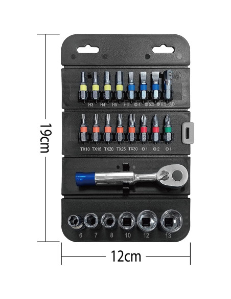 Juego de Llave de Carraca Torin THT-23BRS01B 23 Piezas Juego de Llave de Carraca Torin THT-23BRS01B 23 Piezas