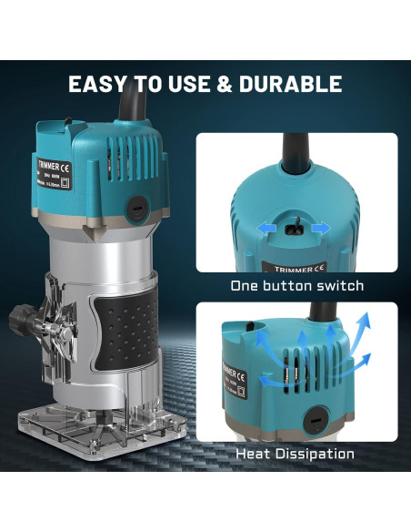 Router Compacta TwoWin 800W 1.25hp con 15 Brocas Router Compacta TwoWin 800W 1.25hp con 15 Brocas