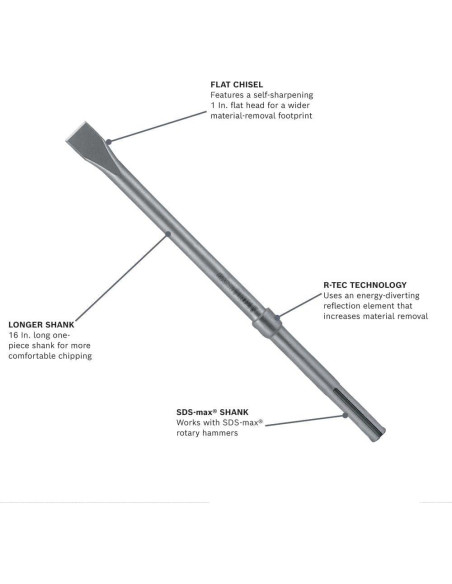 Cinceles SDS-max Bosch HS19R2PK 2 piezas 40,64 cm Cinceles SDS-max Bosch HS19R2PK 2 piezas 40,64 cm