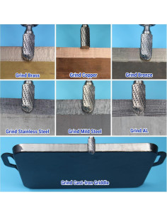 Juego de 5 Fresas de Carburo Sworker 1/4" (6.35mm) 8mm 2