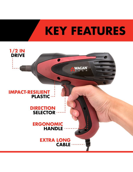 Llave de Impacto Wagan EL2257 12V 367,5 Nm con Estuche Llave de Impacto Wagan EL2257 12V 367,5 Nm con Estuche