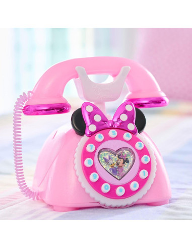 Teléfono Rotativo Disney Junior Minnie Mouse Rosa 15.88 cm