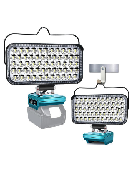 Luz de trabajo LED Fiihio 6800LM para baterías Makita 18V Luz de trabajo LED Fiihio 6800LM para baterías Makita 18V
