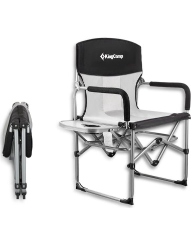 Silla de Camping Plegable KingCamp con Mesa Lateral