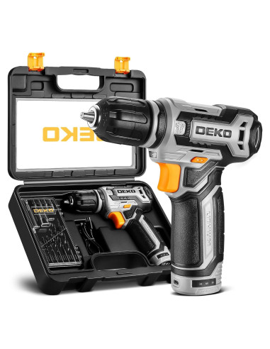 Taladro Inalámbrico DEKO PRO 12V con Luz LED y Accesorios
