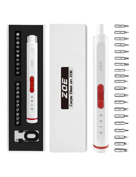 Juego de destornilladores eléctricos ZOE 22 en 1 mini LED Juego de destornilladores eléctricos ZOE 22 en 1 mini LED