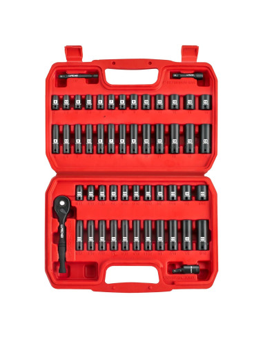 Juego de Enchufes de Impacto LLNDEI 52 Piezas 1/4"