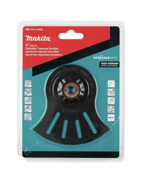 Hoja de Sierra Segmentada Makita E-08626 4" Carburo Tungsteno Hoja de Sierra Segmentada Makita E-08626 4" Carburo Tungsteno
