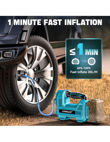 Compresor de Aire LIVOWALNY 160 PSI Batería Makita 18V