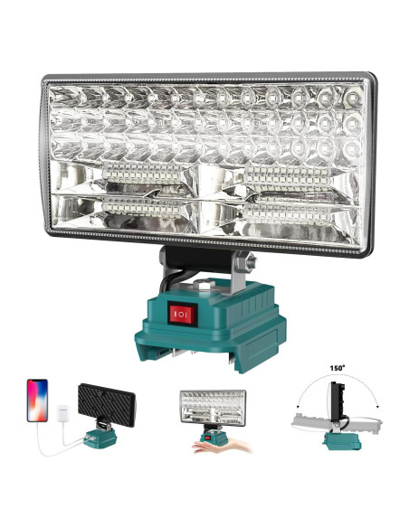Luz de trabajo LED DEMIMA 20V 5400 lúmenes ajustable Luz de trabajo LED DEMIMA 20V 5400 lúmenes ajustable