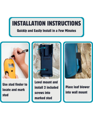 Soporte de Pared Makita para Soplador 18V XBU03Z - Plástico Negro