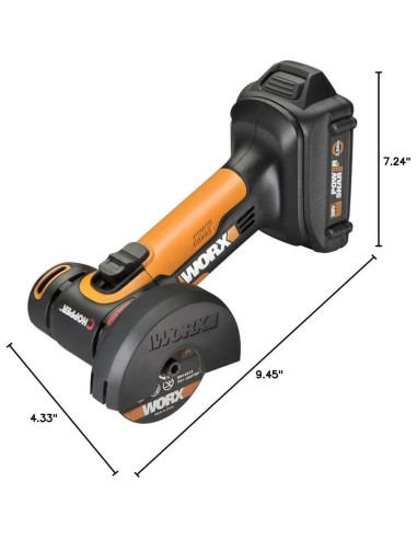 Cortadora Mini Worx WX801L 20V 3" con Discos de Corte
